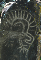 Petroglyphs at Horsethief Lake
