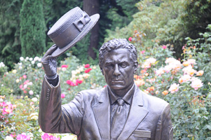 Statue in honor of the Royal Rosarian Society.